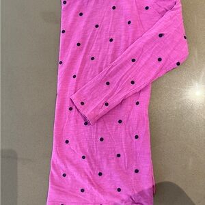 J. Jill Purple Long Sleeve with Navy Polka Dots